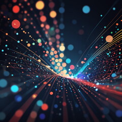 Abstract background ideal for digital, technologies, data science, scientific, neural networks, AI, network, data transmission and analysis, audio and visual concept.