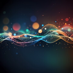 Abstract background ideal for digital, technologies, data science, scientific, neural networks, AI, network, data transmission and analysis, audio and visual concept.