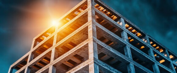 Concrete Skeleton of a Building Under Construction Against a Dramatic Sky