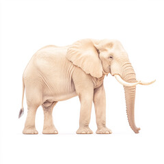 Obraz premium A stunning capture of a rare white elephant highlighting wildlife conservation. On white background