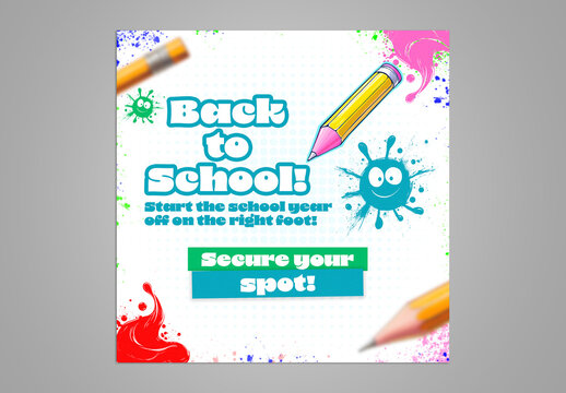 Back to School Open Enrollment Social Media Template