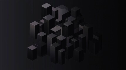 Obraz premium Futuristic 3D Blue Cube Pattern Design for Business and Technology Illustration