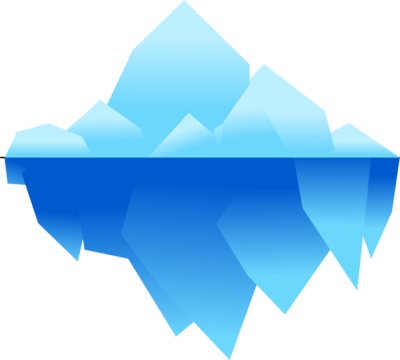 Blue iceberg color vector
