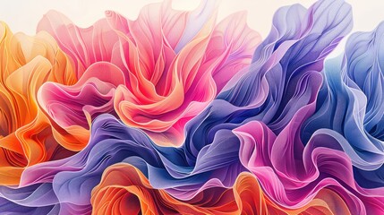 Fototapeta premium Abstract colorful swirling fabric texture.