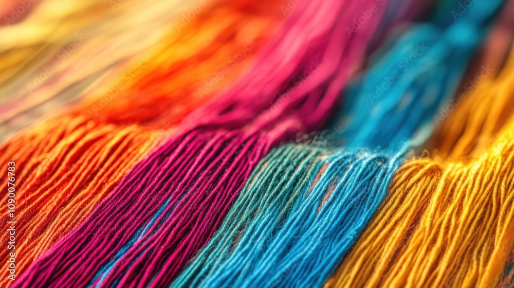 Aufkleber A conceptual image of vibrant, interwoven threads creating a dynamic tapestry, Representing the rich and interconnected nature of inclusive communities