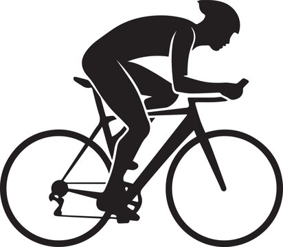 recommend clip art: Dynamic Bicycle Rider Silhouette Vector Illustration of Cycling Adventure, bicycle silhouette style vector illustration, Cyclist vector file