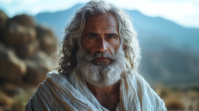 Patriarch or Prophet of Israel, Biblical character from the old testament, such as Isaiah, Samuel, Elijah, Abraham Jeremiah, Habakkuk, Hosea, Amos Obadiah, Profeta de Israel, abra&atilde;o, isaias, samuel