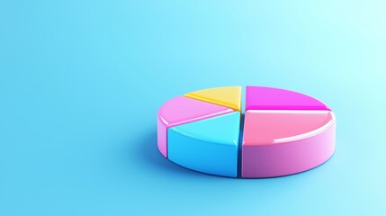 Obraz premium Dynamic pie chart visualization digital space infographic design modern environment aesthetic viewpoint data representation