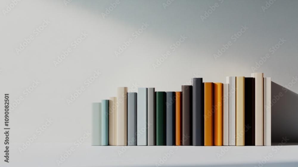 Poster a diverse collection of books forming a cohesive stack, representing the knowledge and strength deri