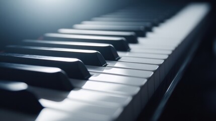 Naklejka premium Close-up of a Piano Keyboard