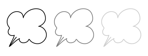 Obraz premium It is a speech bubble line illustration.