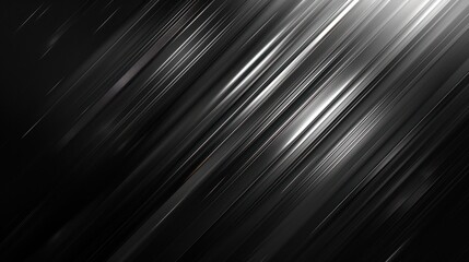 Abstract diagonal lines, grayscale, dark background, glowing streaks.