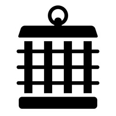 Insect trap or bug zapper glyph icon for pest control