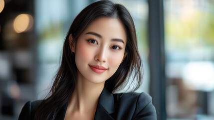 Obraz premium Portrait of a Beautiful Asian Woman