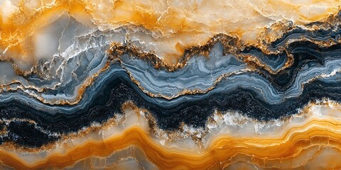 Fototapeta premium Abstract colorful layered agate mineral texture.