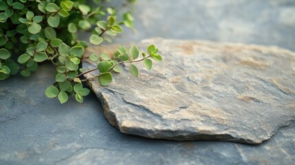Stone and Leaves.