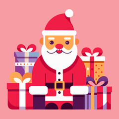 Shanta clause Christmas vector illustration  