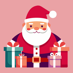 Shanta clause Christmas vector illustration  