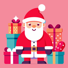 Shanta clause Christmas vector illustration  