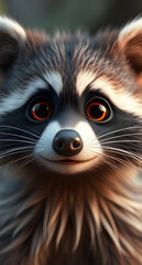 Obraz premium Close up portrait of a cute raccoon - Smartphone wallpaper