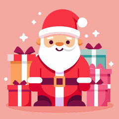 Shanta clause Christmas vector illustration  