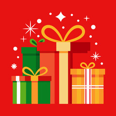 gift boxes vector illustration