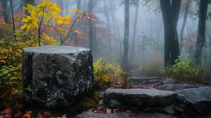 Obraz premium Stone Steps In Fog.