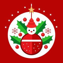 christmas card with snowman