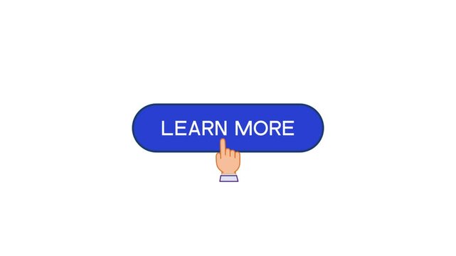 Animated learn more Buttons on white background
