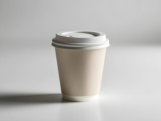 paper coffee cup mock up isolated on white background