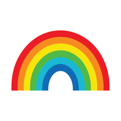 Obraz premium Vibrant Rainbow Vector Illustration with Bold Colorful Spectrum for Creative Art and Design Projects