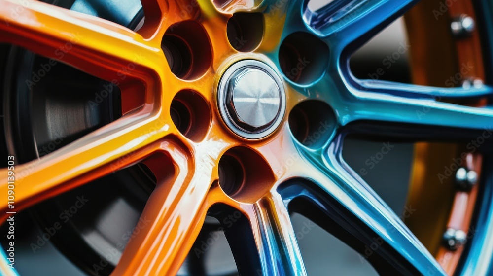 Poster a wheel with spokes of different lengths and colors, symbolizing the support and balance provided by