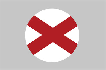 Obraz premium High detailed flag of Alabama. Alabama state flag, National Alabama flag. Flag of state Alabama. USA. America. 3D Illustration