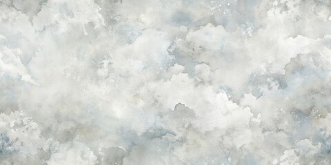 Fototapeta premium Abstract Gray and White Watercolor Cloud Texture for Design Projects