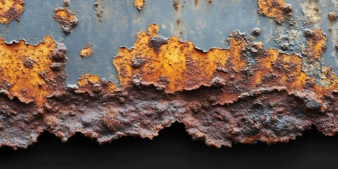 Fototapeta premium Close-up of heavily rusted metal surface.