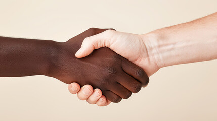 A striking image showing harmony and support through a firm handshake, symbolizing mutual respect and understanding among people.