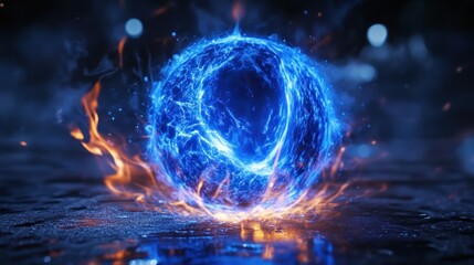 Blue Fire Sphere