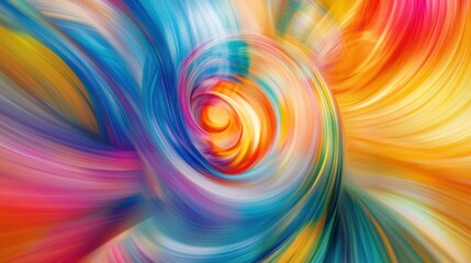 Obraz premium An abstract image of vibrant, swirling colors blending into a central, unified core