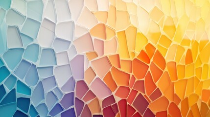 An abstract representation of a gradient mosaic with shifting colors and patterns, Symbolizing the diverse yet cohesive nature of inclusive environments, photography style
