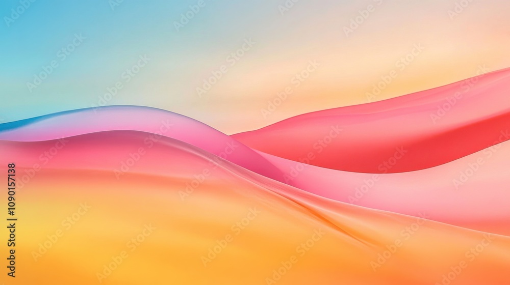 Aufkleber An abstract visual of a gradient of shifting colors forming a smooth, cohesive transition, Symbolizing the gradual blending and integration of diverse experiences into a unified whole