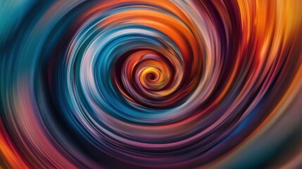 Obraz premium An abstract visual of vibrant, swirling patterns emanating from a central, unified core