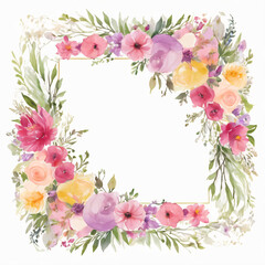 Fototapeta premium Beautiful wedding invite featuring delicate flowers.