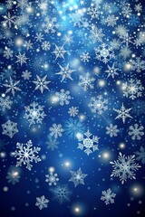 Blue christmas background with snowflakes
