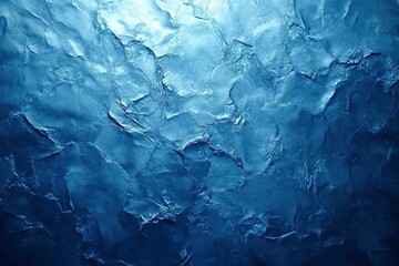 Obraz premium A textured blue surface resembling abstract waves or water.