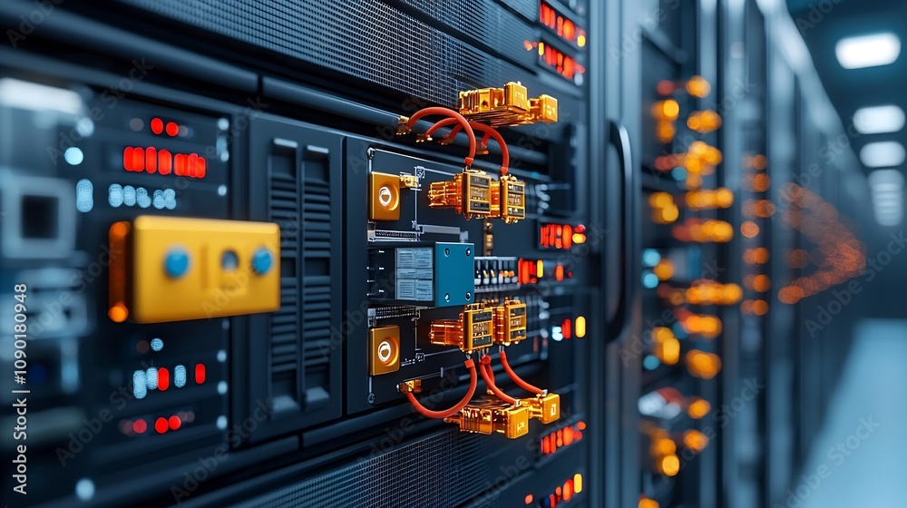 Fototapete Intricate quantum circuits interwoven with advanced encryption locks and complex algorithms showcasing the technological advancements and innovations in data security information protection