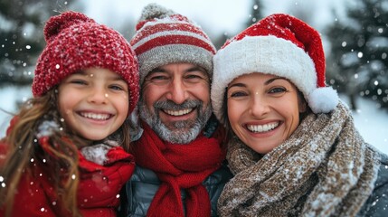 happy family enjoy Christmas holiday together at beach.