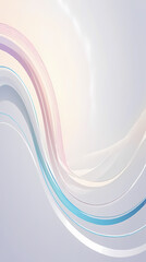 Abstract Background with Swirling Curved Lines in Blue, White, and Pink on a Grey Background
