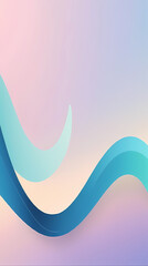 Abstract Gradient Background with Curved Blue and Aqua Shapes