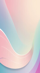 Abstract Background with Pastel Colored Curved Lines and Gradient
