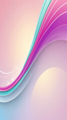 Abstract Background with Curving Pink, Purple, and Blue Stripes